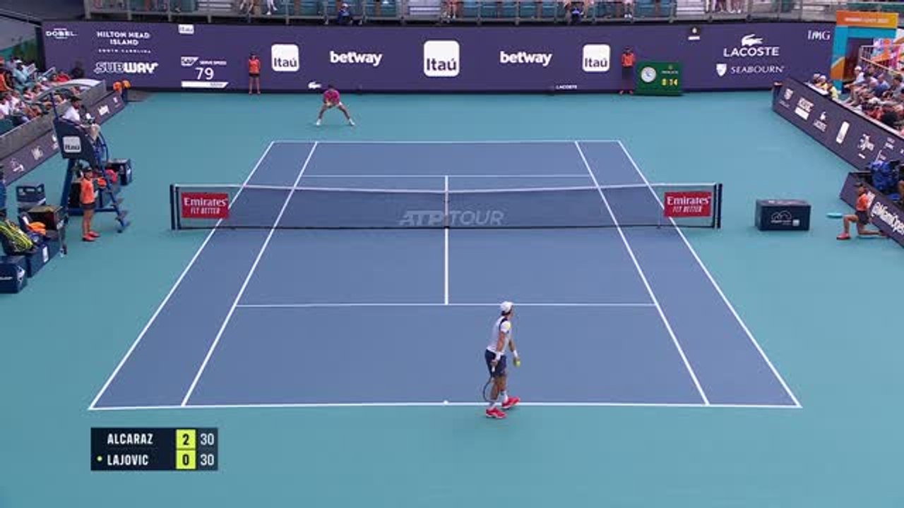 Miami - Alcaraz continue son bon parcours