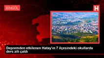 Depremden etkilenen Hatay'ın 7 ilçesindeki okullarda ders zili çaldı