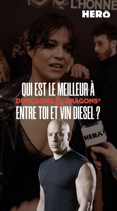 Tapis rouge avec Michelle Rodriguez pour Donjons & Dragons !