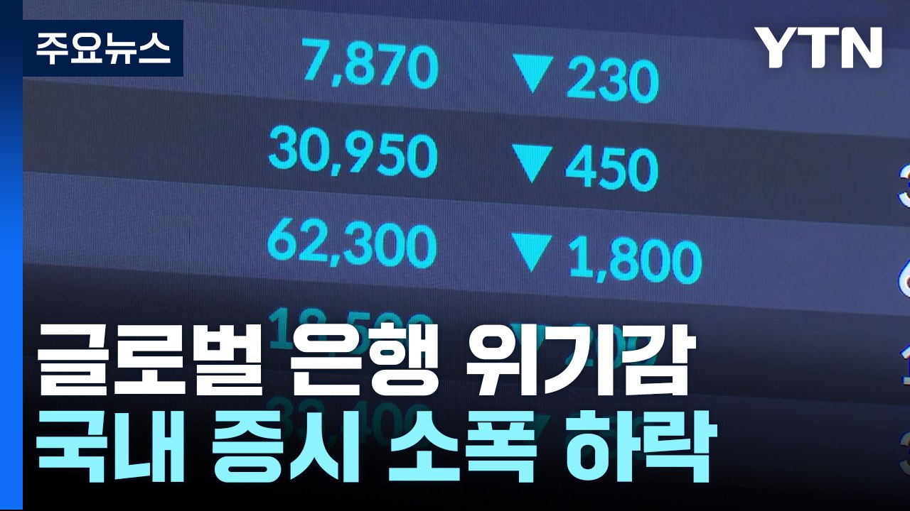 유럽은행 불안에 증시 소폭 하락...금융당국 점검 강화 / YTN