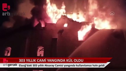 303 yıllık cami yangında kullanılamaz hale geldi