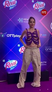 Urfi Javed Wears Quirky Rib Cage Top