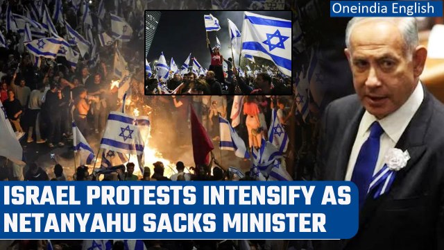 Israel protests: Thousands rise up after Netanyahu sacks defence minister | Oneindia News