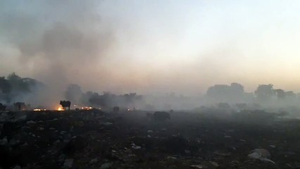 कचरे के धुएं से लोग हो रहे बीमार