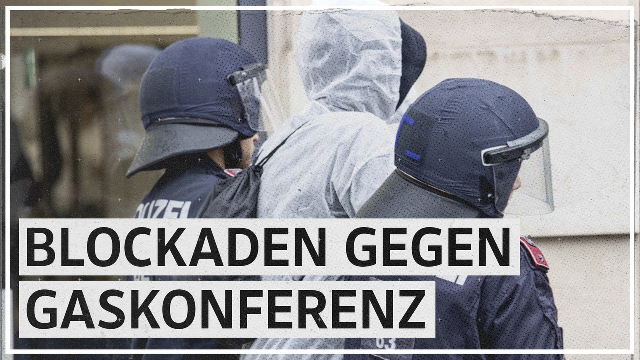 Sitzblockaden gegen Europäische Gaskonferenz in Wien