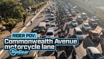 Motorcycle rider POV: Commonwealth Avenue motorcycle lane | Top Gear Philippines