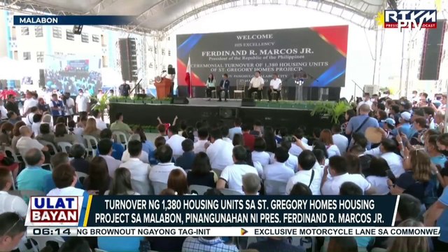 Turnover ng 1,380 housing units sa St. Gregory Homes Housing Project sa Malabon, pinangunahan ni PBBM