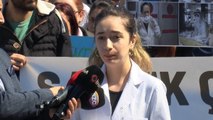 PROF.DR. MURAT DİLMENER ACİL DURUM HASTANESİ ÖNÜNDE 'CERRAHPAŞA' PROTESTOSU