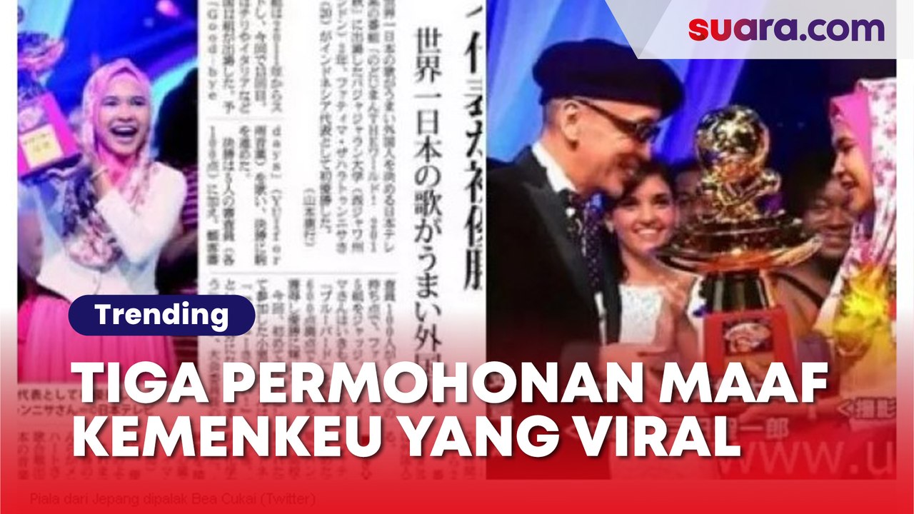 Tiga  Permohonan Maaf Kemenkeu: Kasus 'Palak' Piala Lomba hingga Koper Anak Gus Dur Diobrak-abrik