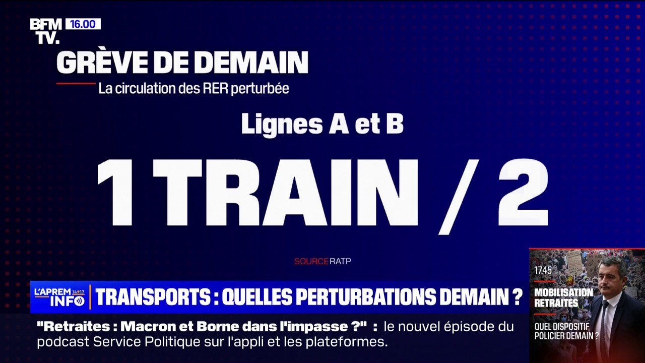 Réforme des retraites: les perturbations à prévoir dans les transports en commun pour la 10ème journée de mobilisation