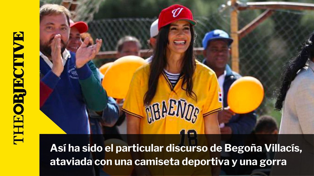 Así ha sido el particular discurso de Begoña Villacís, ataviada con una camiseta deportiva y una gorra