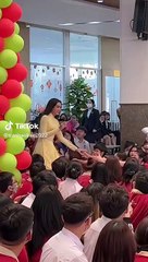 BB Trần được các em học sinh đón tiếp nồng hậu