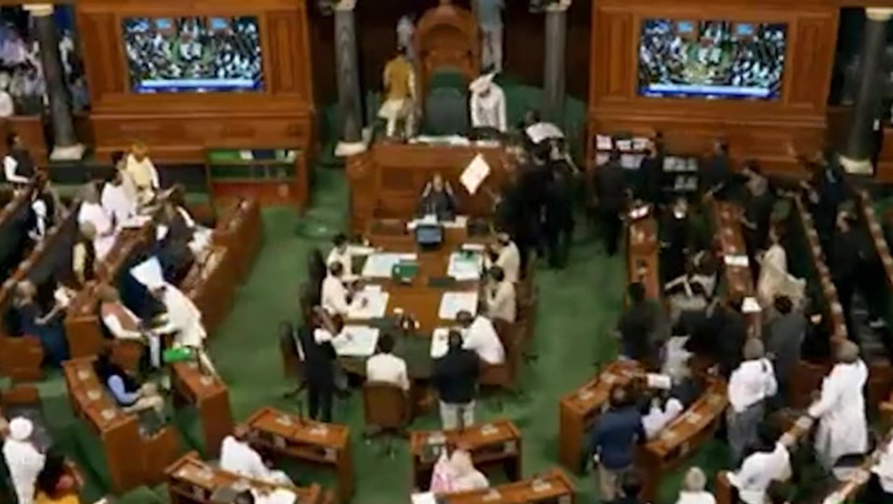 Indian opposition MPs protest in parliament over Rahul Gandhi’s disqualification