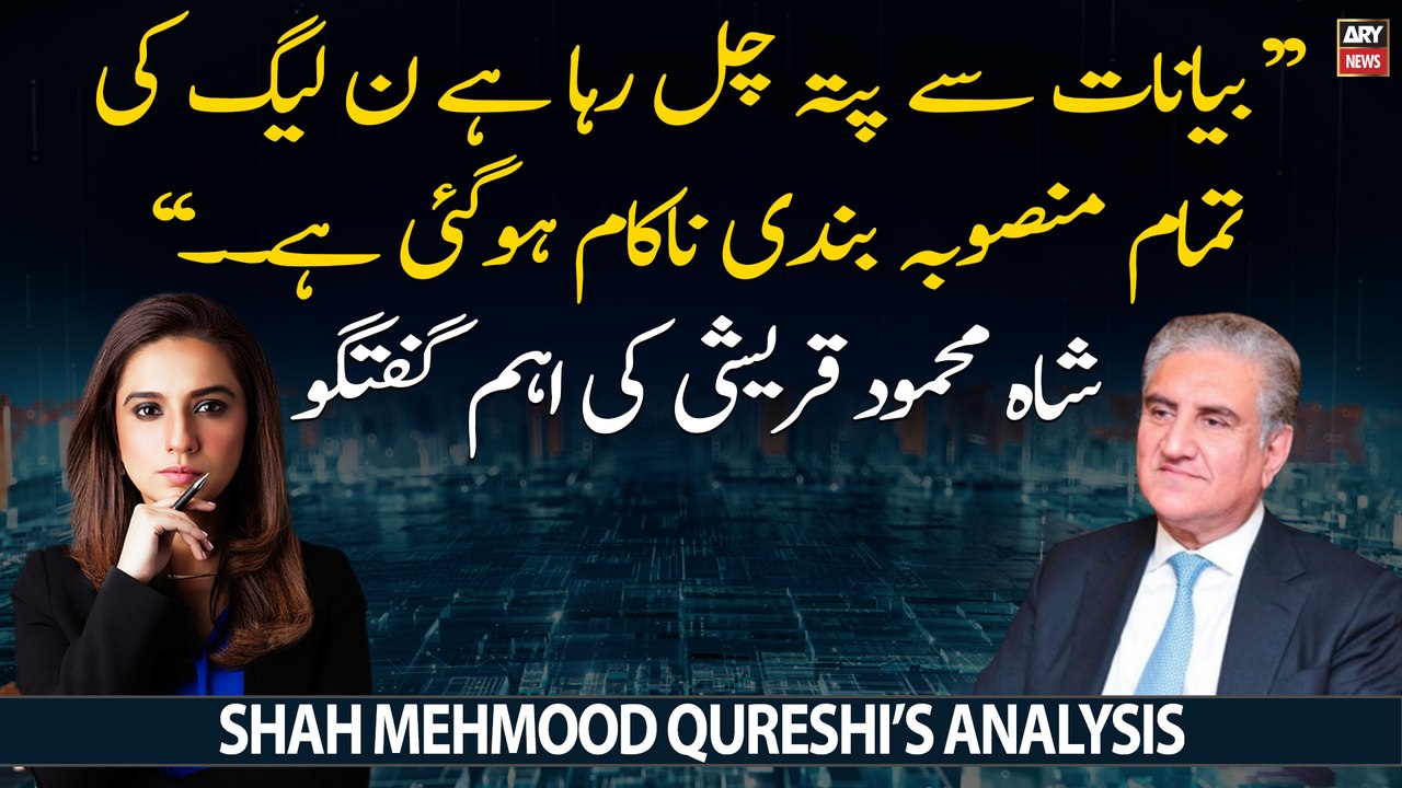 "Bayanat say pata lag raha hai kay PMLN ka plan nakam hoga...", Shah Mehmood Qureshi