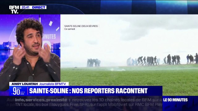 Sainte-Soline: Au début, des petits groupes ont tenté une percée et plus ils s'approchaient, plus les forces de l'ordre commençaient à faire usage de la force : notre journaliste Angy Louatah raconte