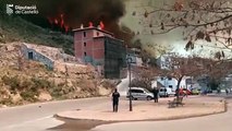 Els moments més complicats de l'arribada de l'incendi a Montant