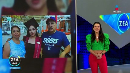 Joven celebra su graduación en la carnicería de sus padres