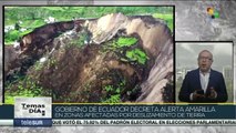 Ecuador: Deslizamiento de tierra deja al menos 16 fallecidos y siete desaparecidos