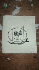Owl drawing form"M"Alphabet
