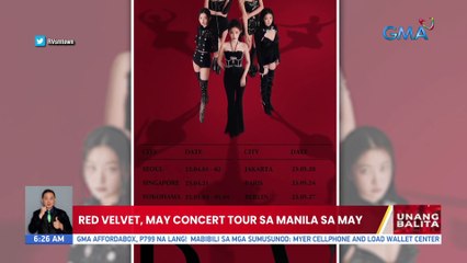 Red Velvet, may concert tour sa Manila sa May | UB