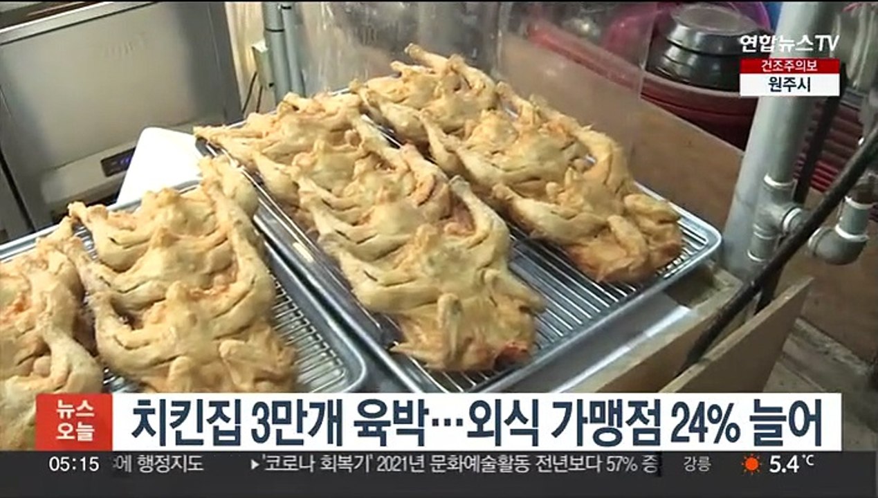 치킨집 3만개 육박…외식 가맹점 24% 늘어