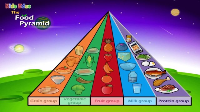Nutrition, Food Pyramid, Healthy Eating, Educational Videos for Kids, Funny Game for Children