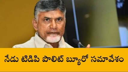 హైదరాబాద్: నేడు చంద్రబాబు అధ్యక్షతన టీడీపీ పొలిట్ బ్యూరో భేటీ