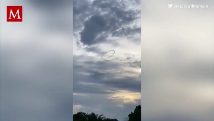 Extraño círculo negro aparece sobre el cielo de Moscú, Rusia