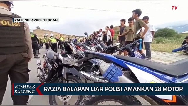 Razia Balapan Liar Polisi Amankan 28 Motor