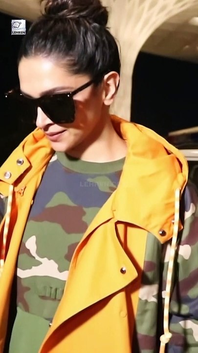 Oversized Printed Jacket में दिखी Deepika Padukone