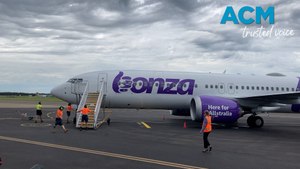 First Bonza flight arrives in Newcastle from Sunshine Coast