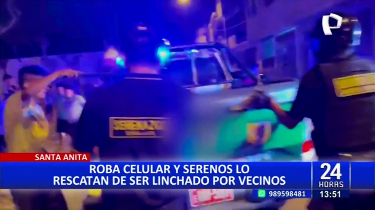 Santa Anita: Vecinos capturan y desnudan a delincuente por robar el celular de una joven