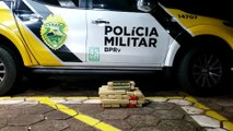 Dupla é detida na PR-488 em Vera Cruz com 22 kg de maconha em táxi vindo do RS