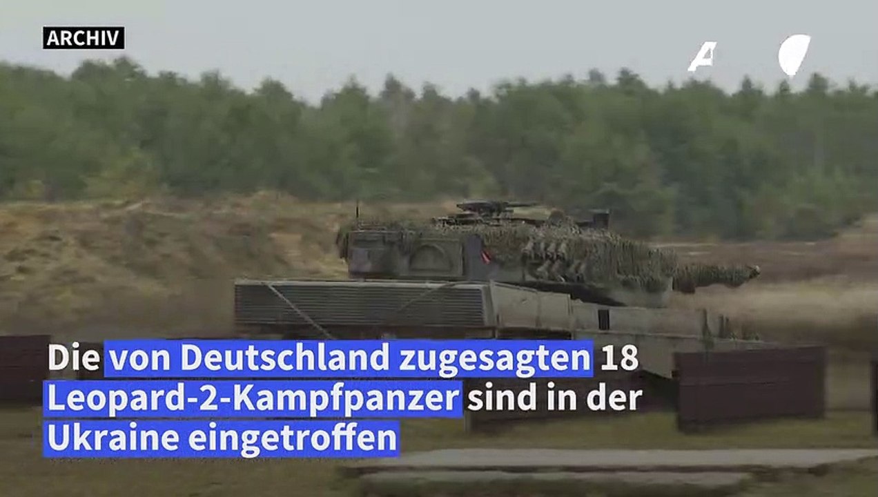 Deutsche Leopard-2-Panzer in der Ukraine eingetroffen