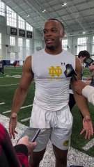 Notre Dame DE Isaiah Foskey Speaks After Pro Day