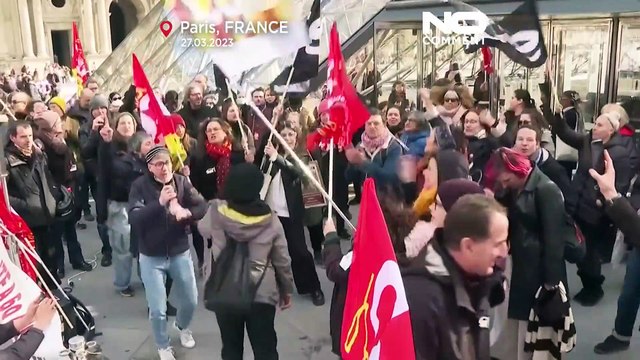 فيديو: بسبب الإضراب.. متحف اللوفر يغلق أبوابه أمام الزوار