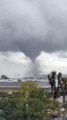 Montebello Tornado destroys fiber factory today in Montebello/ #Tornado #California #Storm #Montebello #CAwx #Viral #Climate #Weather #Tornadoes
