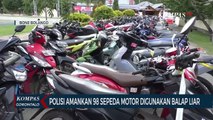 Polisi Amankan 98 Sepeda Motor Digunakan Balap Liar