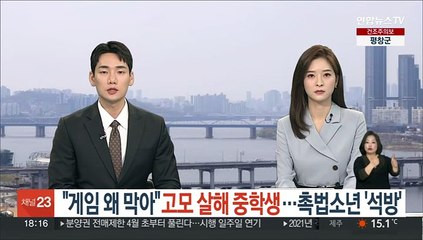 "게임 왜 막아" 고모 살해 중학생…촉법소년 '석방'