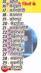 "All you need to know about the districts in Odisha (Udisha)!" उड़ीसा के जिलों के नाम#viral#shorts