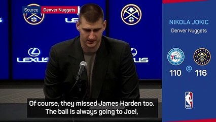 Jokic praises 'dominant' MVP-rival Embiid after Nuggets win