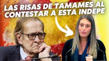 Risotadas de Tamames a contestar a la indepe Nogueras y su odio a la bandera española