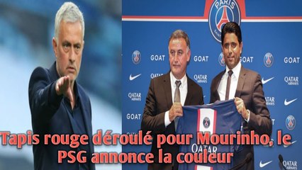Tapis rouge déroulé pour Mourinho, le PSG annonce la couleur.