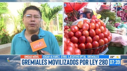 Gremiales se movilizan en rechazo al proyecto de Ley 280