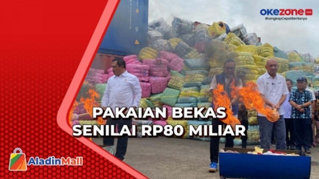 7 Ribu Bal Pakaian Bekas Impor Dimusnahkan Petugas