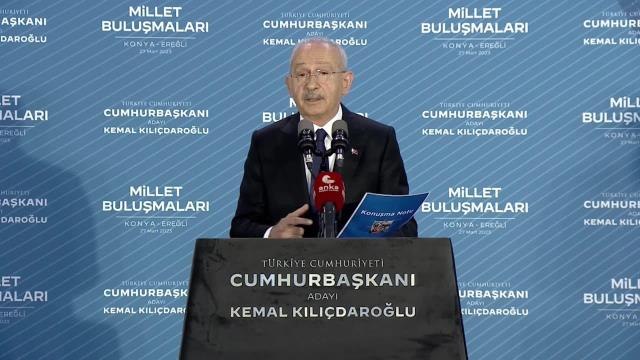 Kılıçdaroğlu, Konya Millet Buluşması'nda Çiftçilere Seslendi: Siz Üreteceksiniz, Siz Kazanacaksınız. Dışarıdan Buğday, Arpa, Fasulye, Canlı Hayvan,...