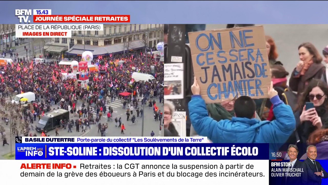 Dissolution de "Soulèvements de la Terre": "On a vraiment affaire à une tentative de diversion", dénonce le porte-parole du collectif