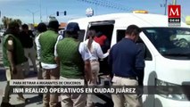 En Cd. Juárez, realizan operativos para retirar migrantes de cruceros