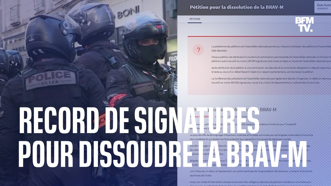 Une pétition pour dissoudre la BRAV-M dépasse les 140.000 signatures