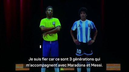 Maradona et Pelé apparaissent en hologramme pour Messi